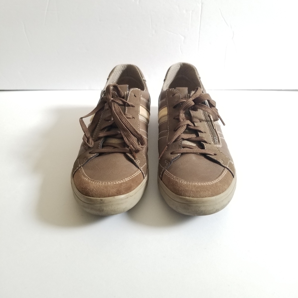 Geox Respira Mens Leather Suede Lace  Up Sneakers Size US 8 Brown - Picture 4 of 12